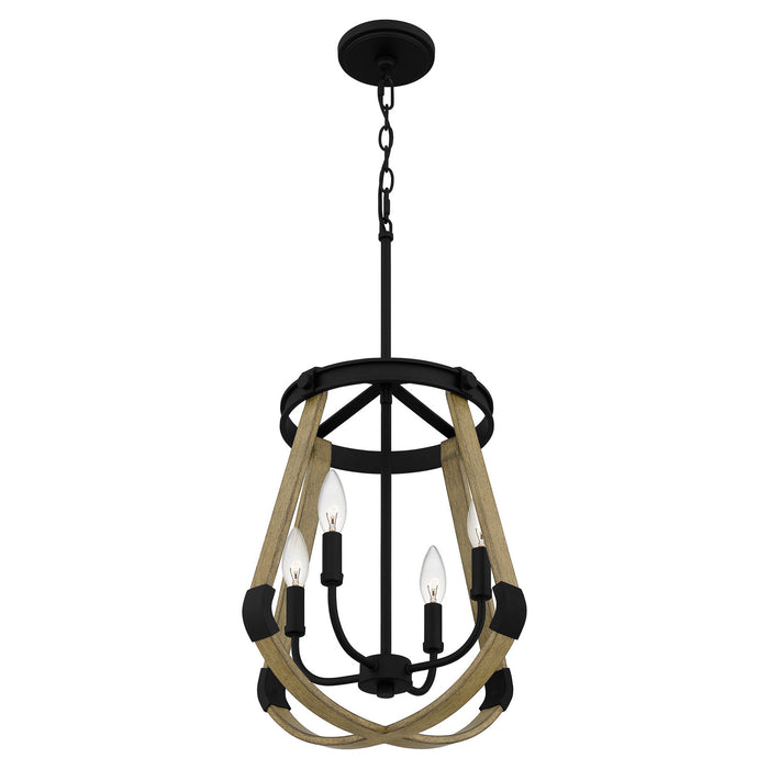 Four Light Pendant from the Demura collection in Matte Black finish