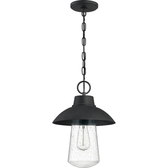 One Light Mini Pendant from the East Bay collection in Mottled Black finish