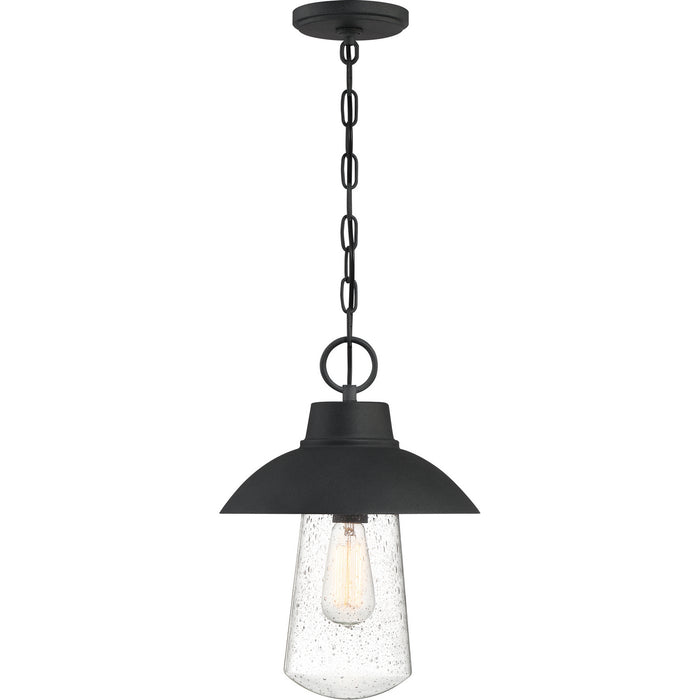 One Light Mini Pendant from the East Bay collection in Mottled Black finish