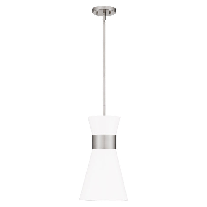 One Light Mini Pendant from the Fremont collection in Brushed Nickel finish