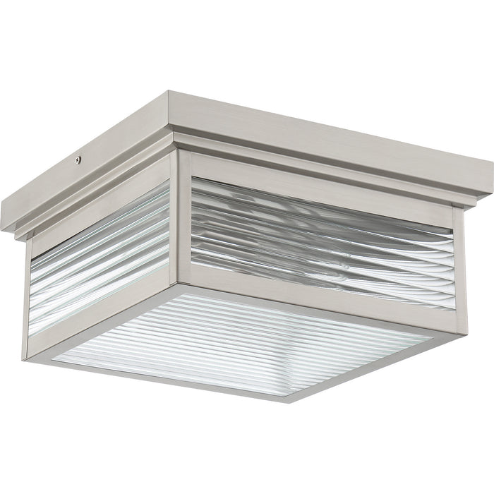 Two Light Flush Mount from the Gardner collection in Stainless Steel finish