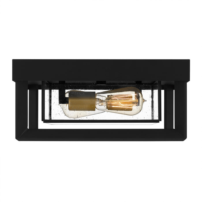 Two Light Flush Mount from the Infinger collection in Earth Black finish