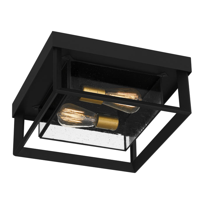 Two Light Flush Mount from the Infinger collection in Earth Black finish
