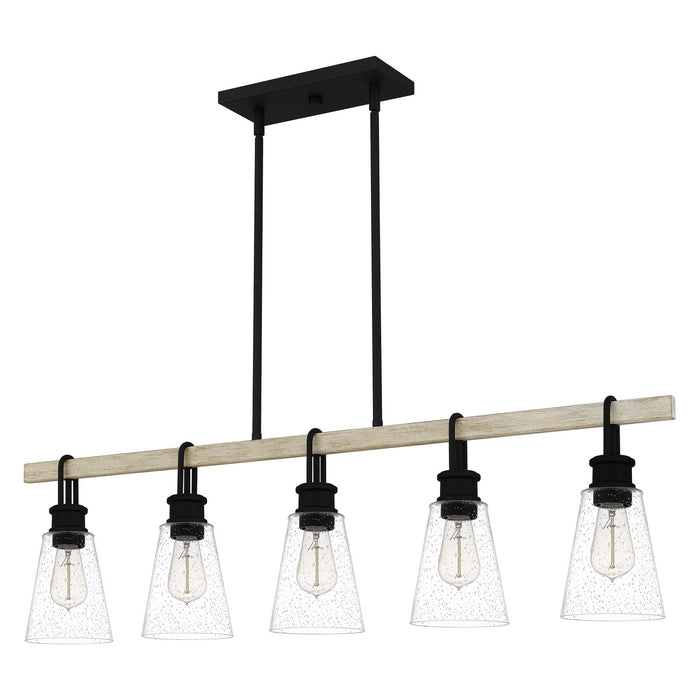 Five Light Linear Chandelier from the Kingsbridge collection in Earth Black finish