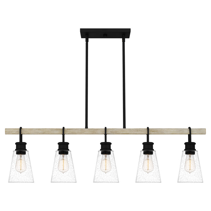 Five Light Linear Chandelier from the Kingsbridge collection in Earth Black finish