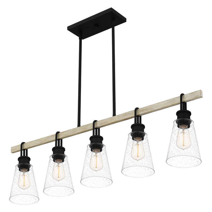 Five Light Linear Chandelier from the Kingsbridge collection in Earth Black finish