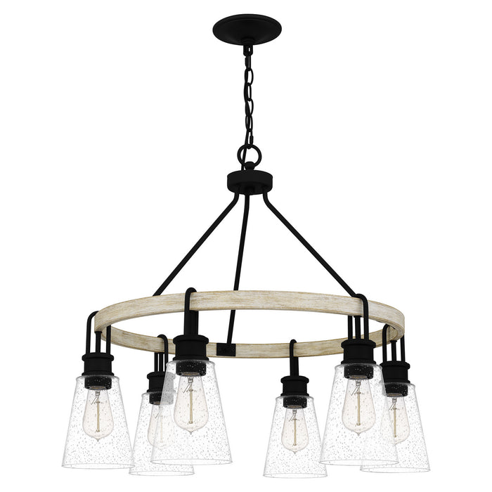 Six Light Chandelier from the Kingsbridge collection in Earth Black finish