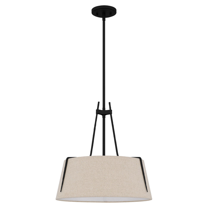 Three Light Pendant from the Leona collection in Matte Black finish