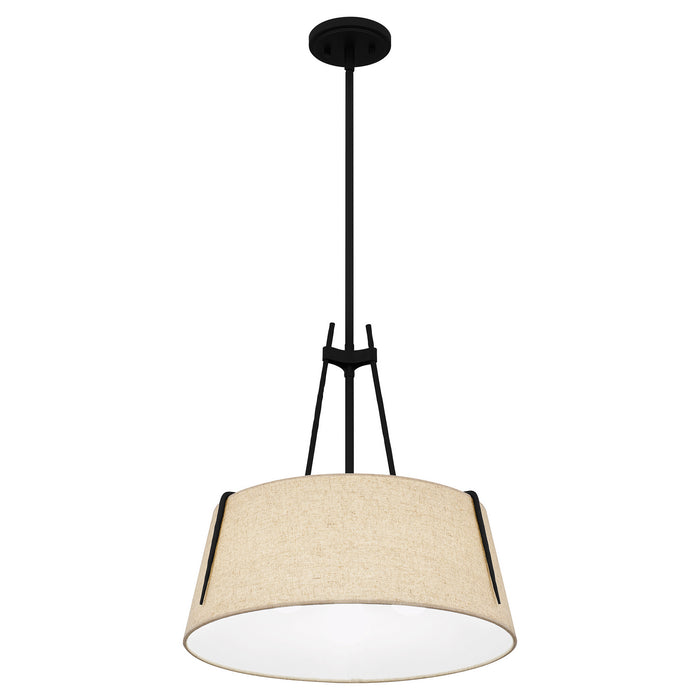 Three Light Pendant from the Leona collection in Matte Black finish