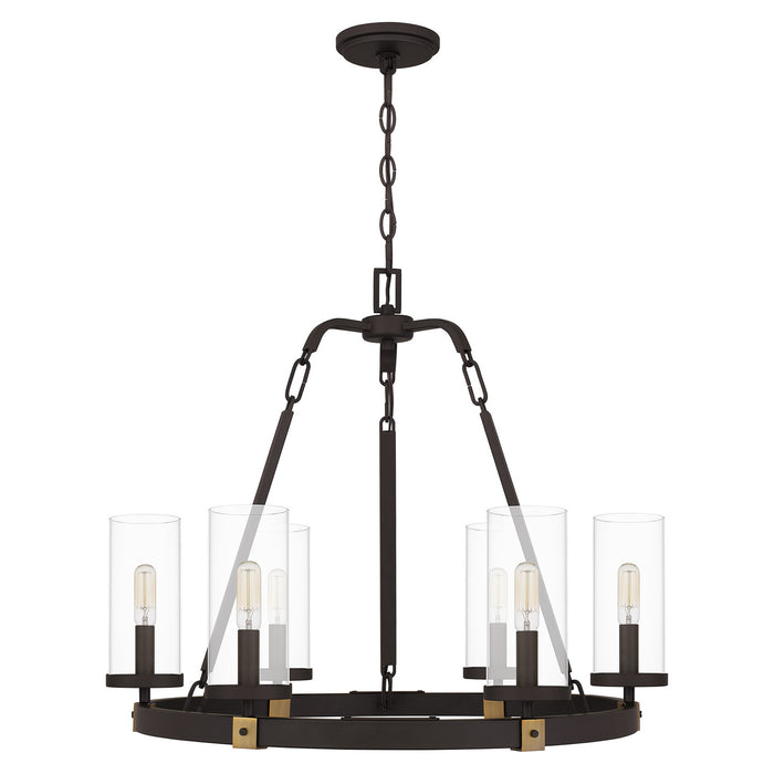 Six Light Chandelier from the Lisbon collection in Old Bronze finish