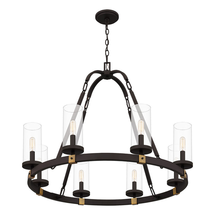 Eight Light Chandelier from the Lisbon collection in Old Bronze finish