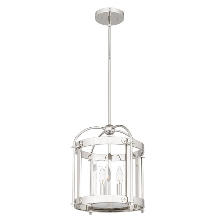 Three Light Pendant from the McPherson collection in Polished Nickel finish