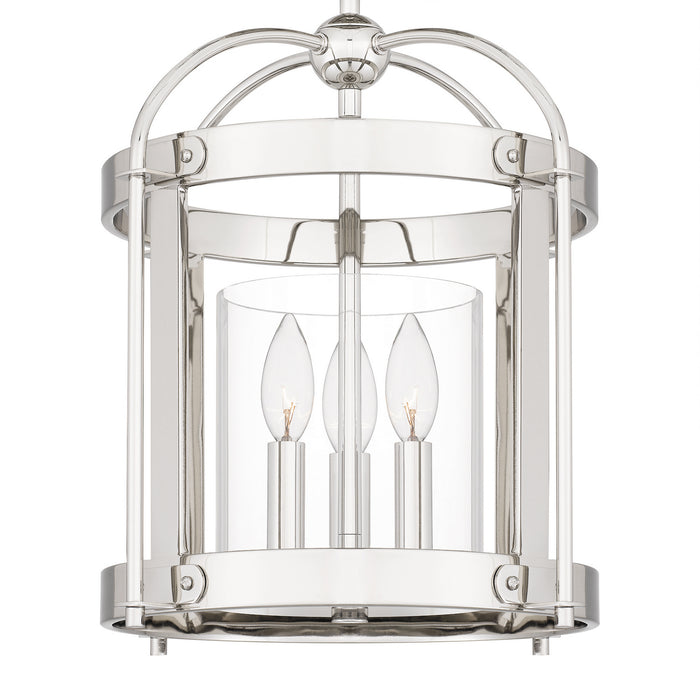 Three Light Pendant from the McPherson collection in Polished Nickel finish