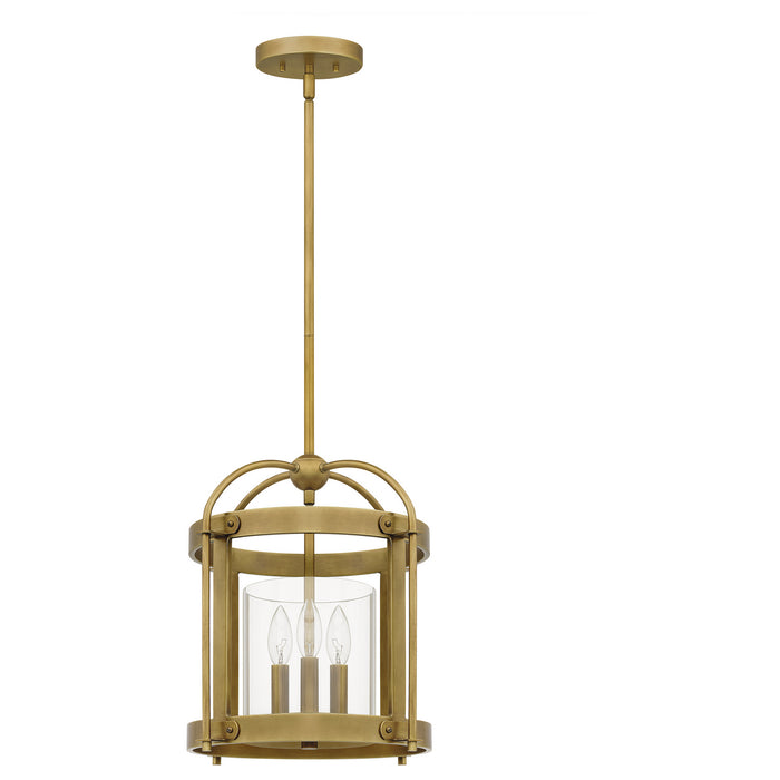 Three Light Pendant from the McPherson collection in Weathered Brass finish