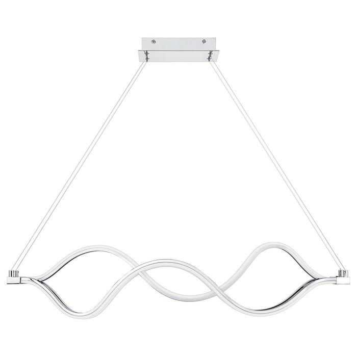 LED Linear Chandelier from the Bleecker collection in Polished Chrome finish