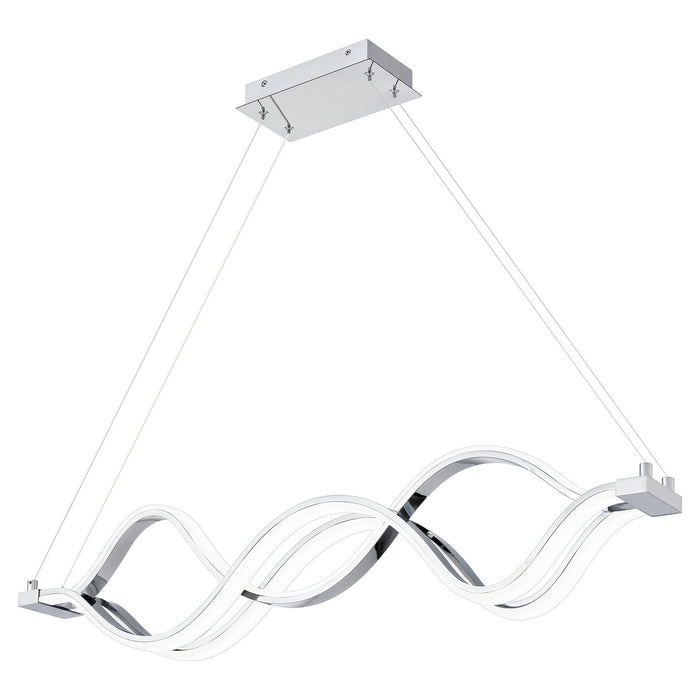 LED Linear Chandelier from the Bleecker collection in Polished Chrome finish