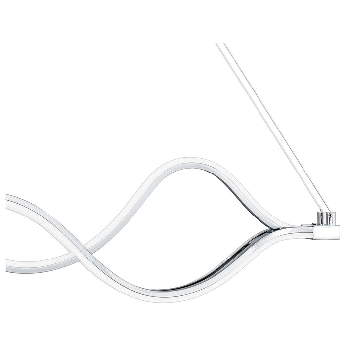 LED Linear Chandelier from the Bleecker collection in Polished Chrome finish