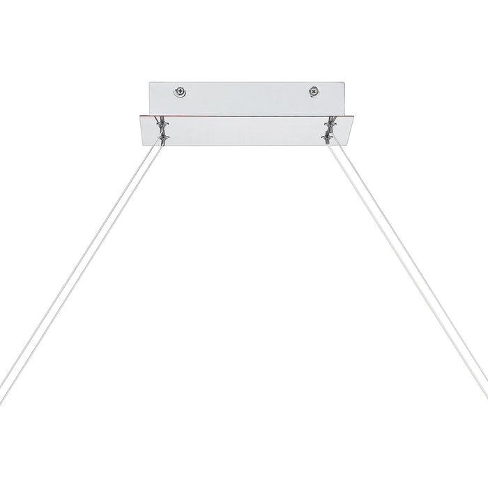 LED Linear Chandelier from the Bleecker collection in Polished Chrome finish