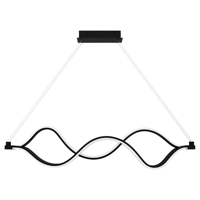 LED Linear Chandelier from the Bleecker collection in Matte Black finish