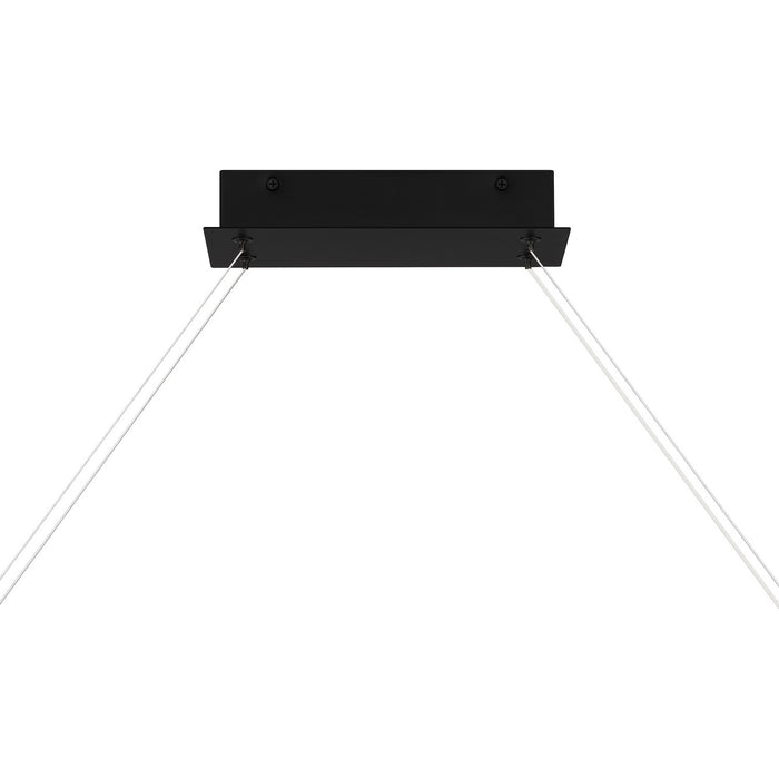LED Linear Chandelier from the Bleecker collection in Matte Black finish
