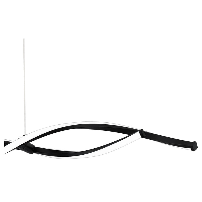 LED Linear Chandelier from the Newport collection in Matte Black finish