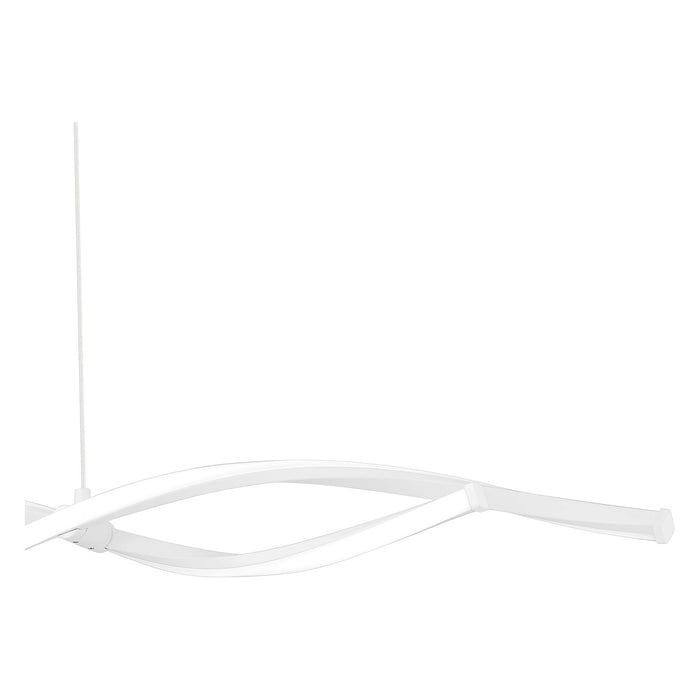 LED Linear Chandelier from the Newport collection in White Lustre finish