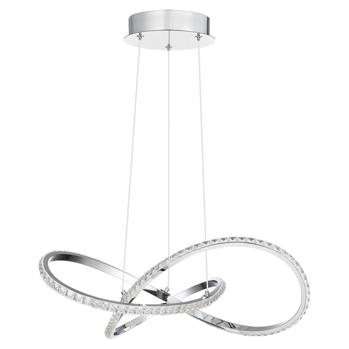 LED Pendant from the Rumi collection in Polished Chrome finish