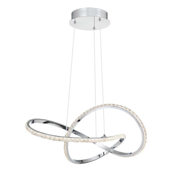 LED Pendant from the Rumi collection in Polished Chrome finish