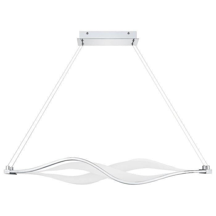 LED Linear Chandelier from the Saratoga collection in Polished Chrome finish