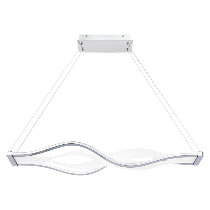 LED Linear Chandelier from the Saratoga collection in Polished Chrome finish