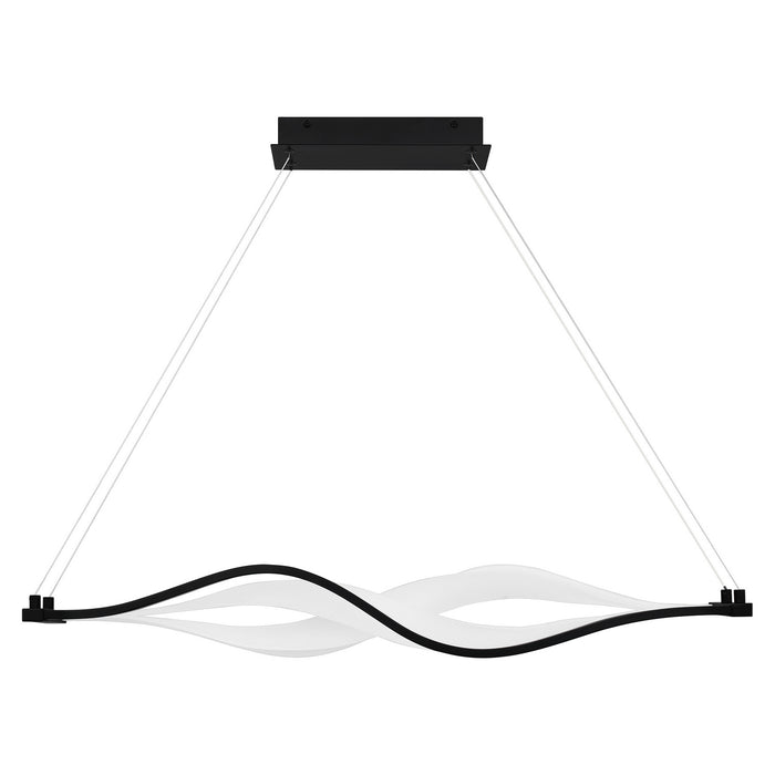LED Linear Chandelier from the Saratoga collection in Matte Black finish