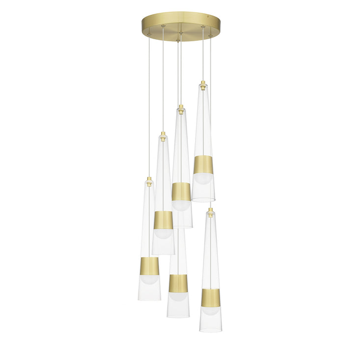 LED Pendant from the Zia collection in Satin Gold finish