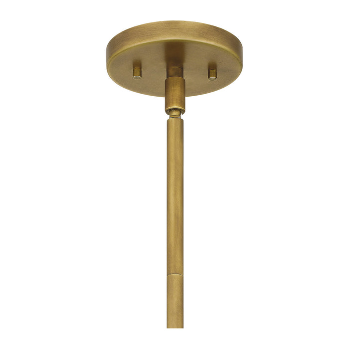 One Light Mini Pendant from the Perrine collection in Weathered Brass finish