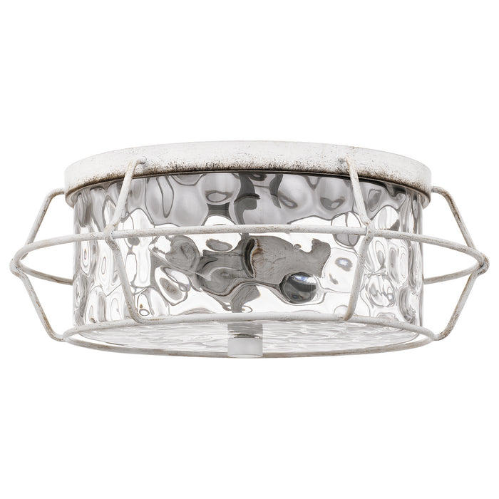 Three Light Flush Mount from the Farragut collection in Antique White finish
