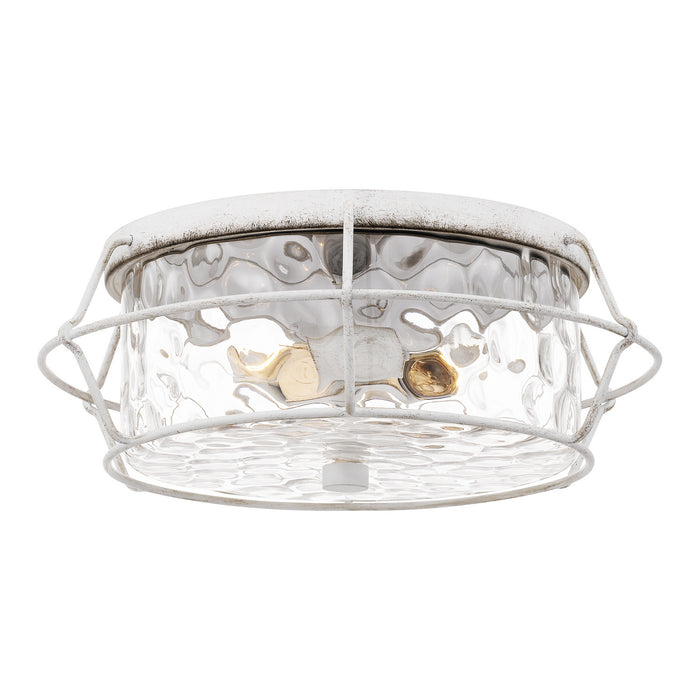Three Light Flush Mount from the Farragut collection in Antique White finish