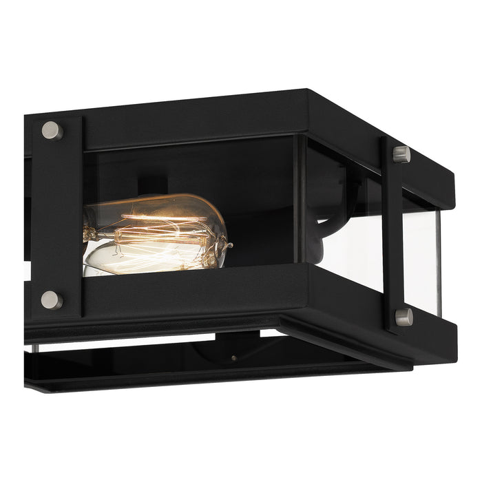 Two Light Flush Mount from the Beck collection in Earth Black finish