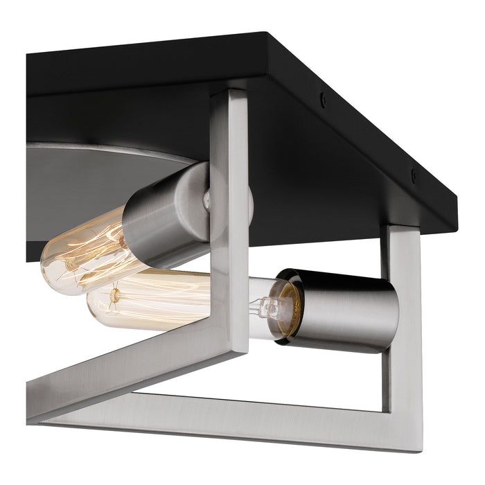 Four Light Flush Mount from the Brunson collection in Brushed Nickel finish