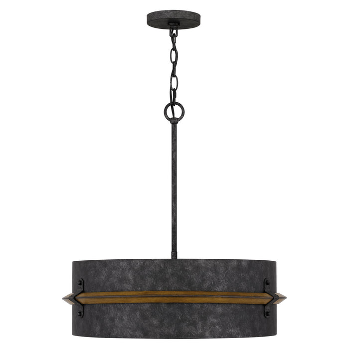Three Light Pendant from the Lariat collection in Old Black Finish finish