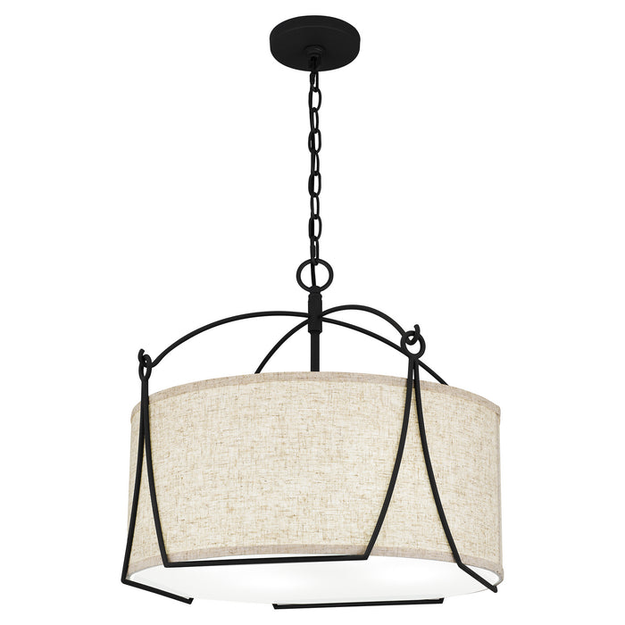 Four Light Pendant from the Adeline collection in Earth Black finish