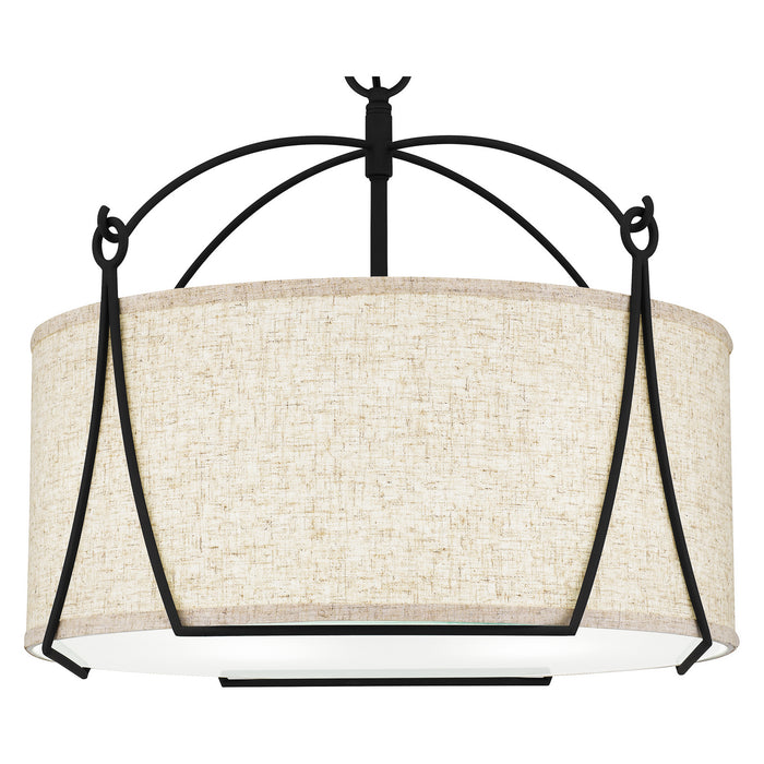 Four Light Pendant from the Adeline collection in Earth Black finish