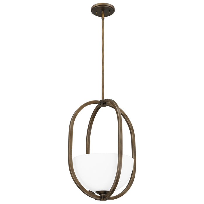 One Light Pendant from the Calluna collection in Statuary Bronze finish
