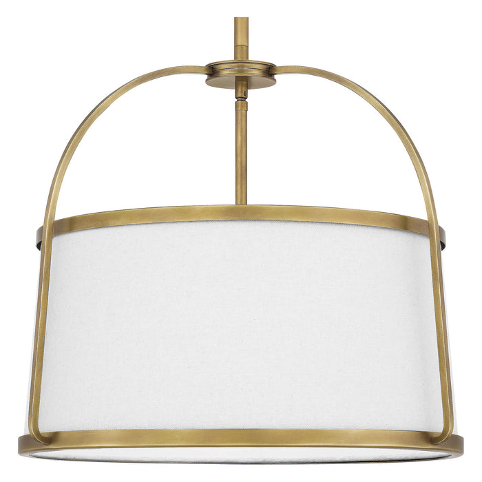 Four Light Pendant from the York collection in Weathered Brass finish