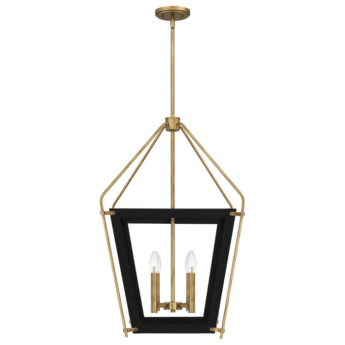 Four Light Pendant from the Abbeville collection in Earth Black finish