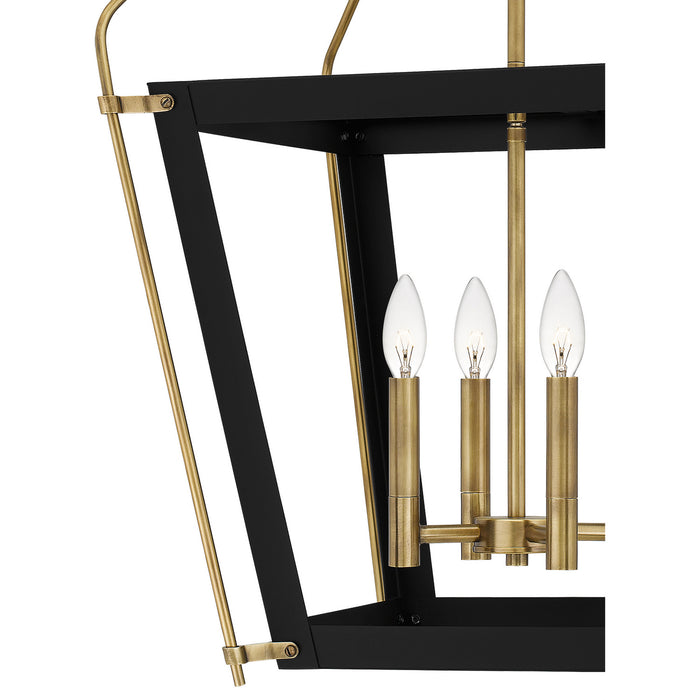 Four Light Pendant from the Abbeville collection in Earth Black finish