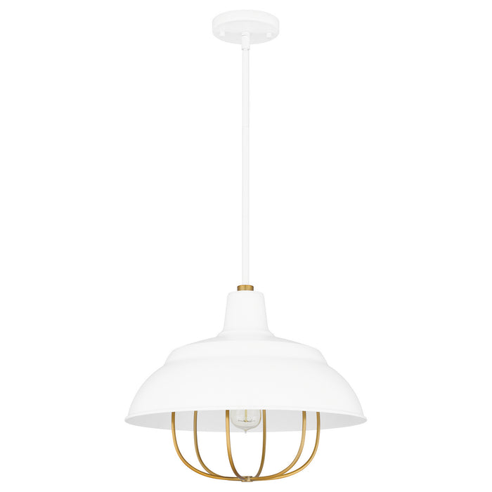 One Light Pendant from the Darmody collection in White Lustre finish