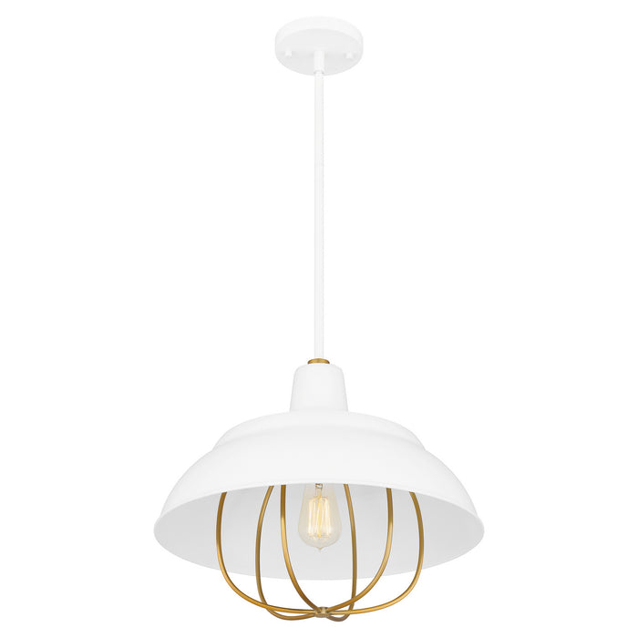One Light Pendant from the Darmody collection in White Lustre finish