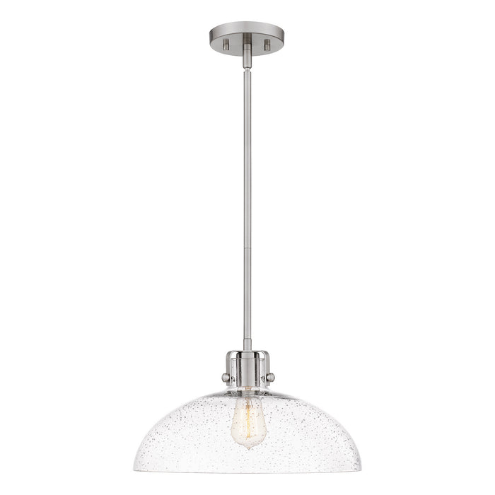 One Light Pendant from the Iona collection in Brushed Nickel finish