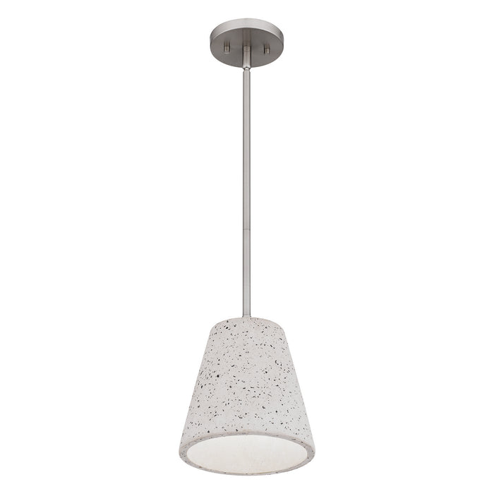 One Light Mini Pendant from the Hazel collection in Brushed Nickel finish