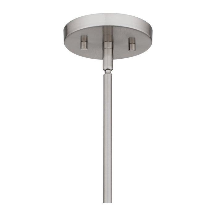 One Light Mini Pendant from the Hazel collection in Brushed Nickel finish