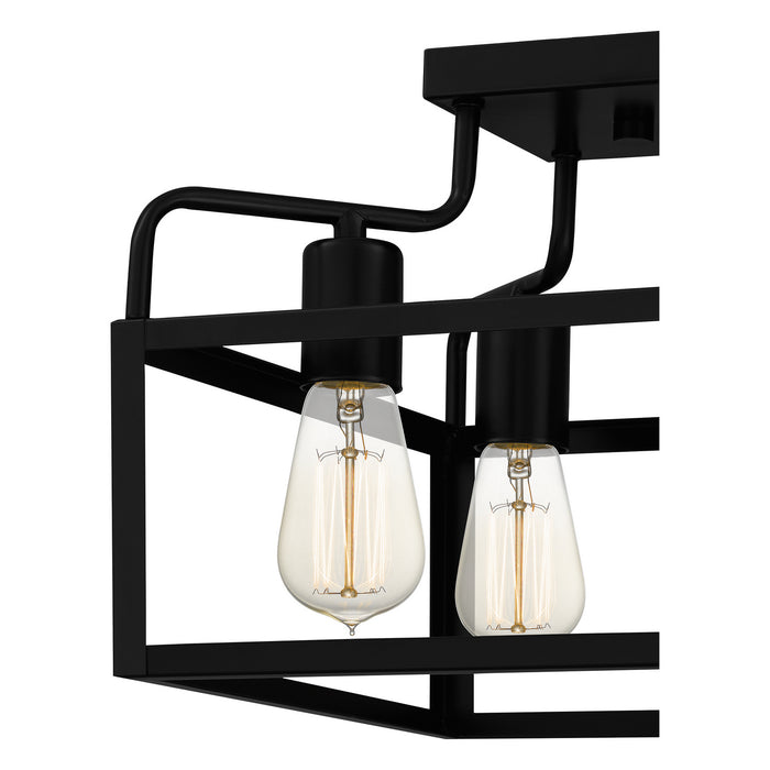 Four Light Semi-Flush Mount from the Paulsen collection in Matte Black finish